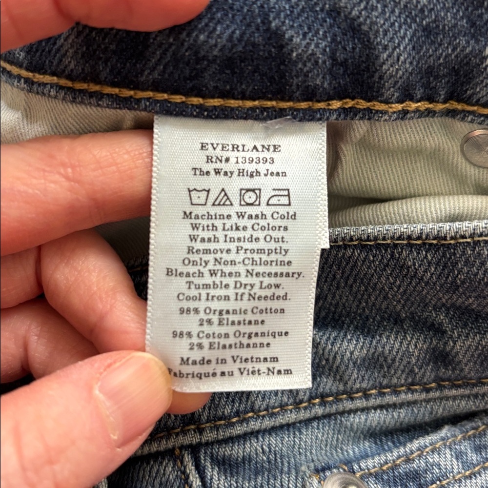 Everlane the Way High Jeans Organic Cotton Size 28 Regular - Picture 13 of 14